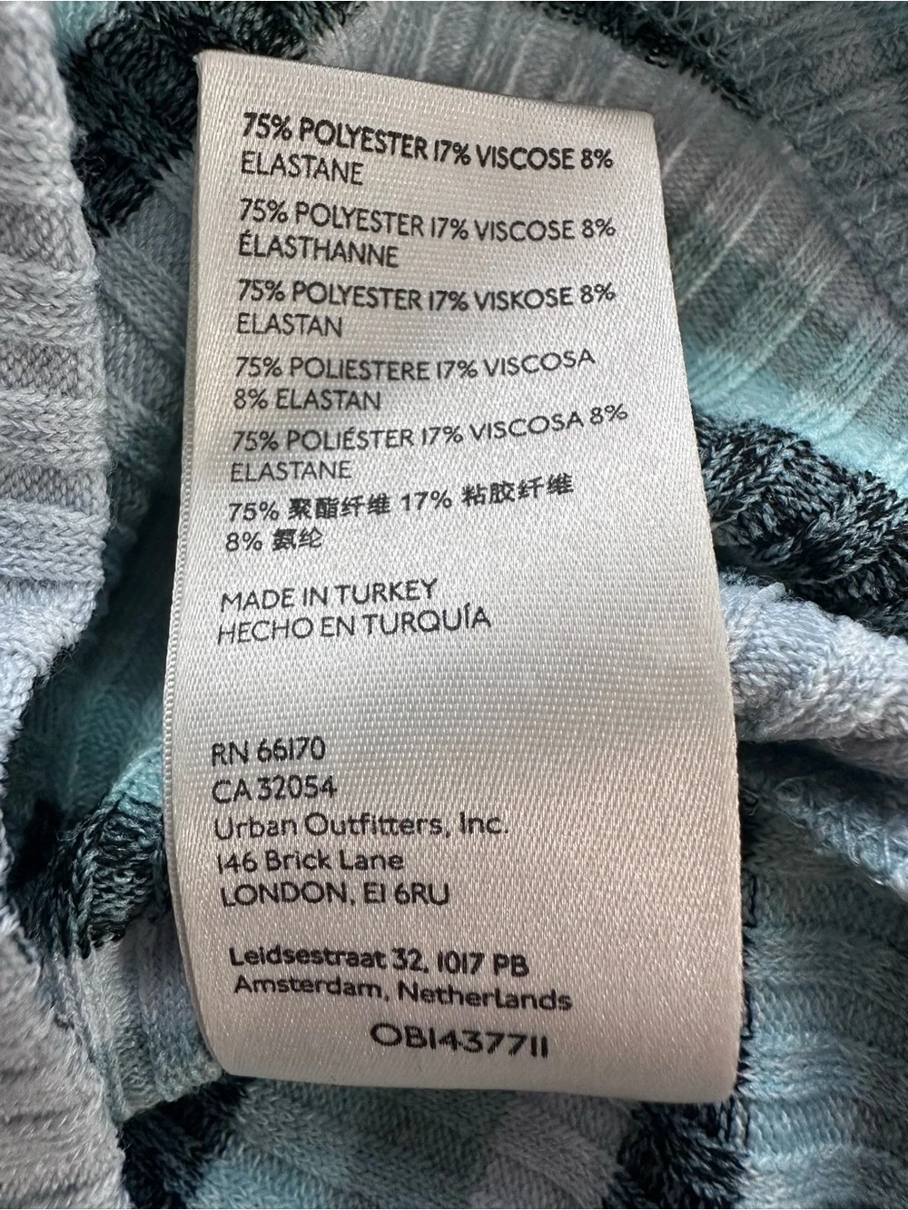 Maeve Anthropologie Puff Sleeve Blue Striped Turtleneck Pullover Top Sz Medium